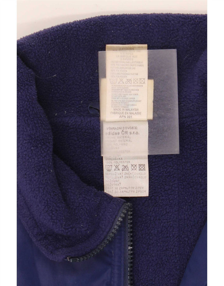 Adidas Veste Bomber Homme UK 42/44 Large Bleu Polyamide
