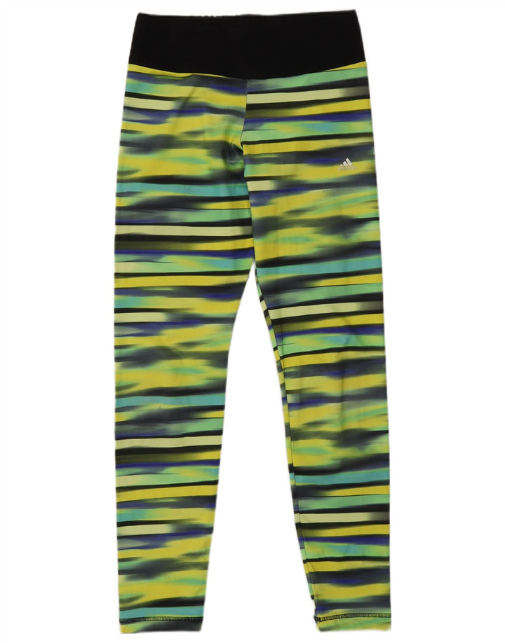 ADIDAS Leggings Climalite Fille 14-15 ans Jaune Rayé Polyester