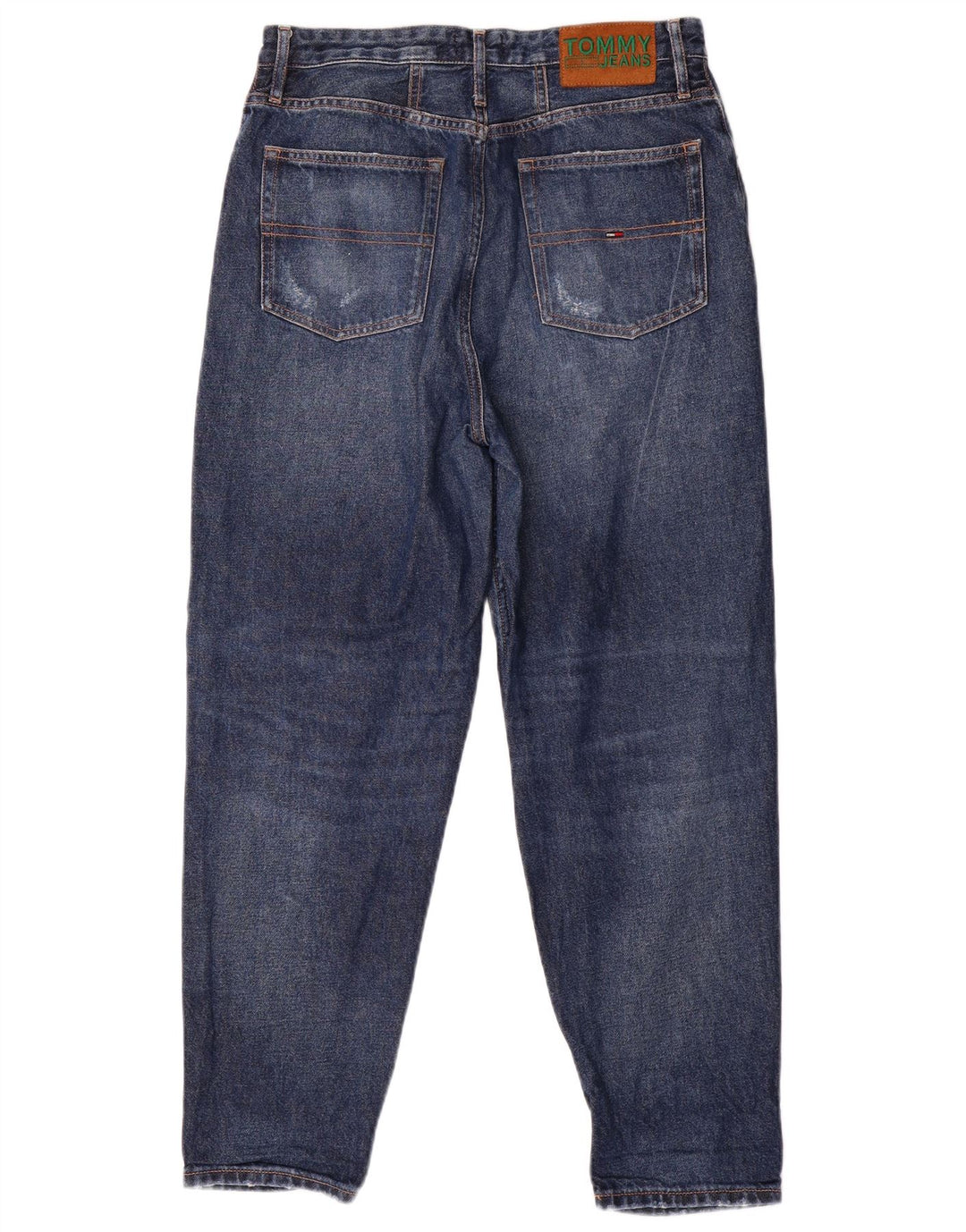 Tommy Hilfiger Jean fuselé taille haute effet vieilli pour femme W29 L27 Bleu