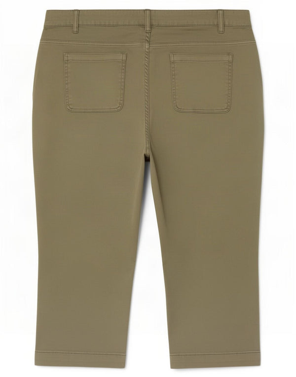 Mountain Warehouse Pantalon Capri Femme UK 18 XL W36 L20 Kaki Coton
