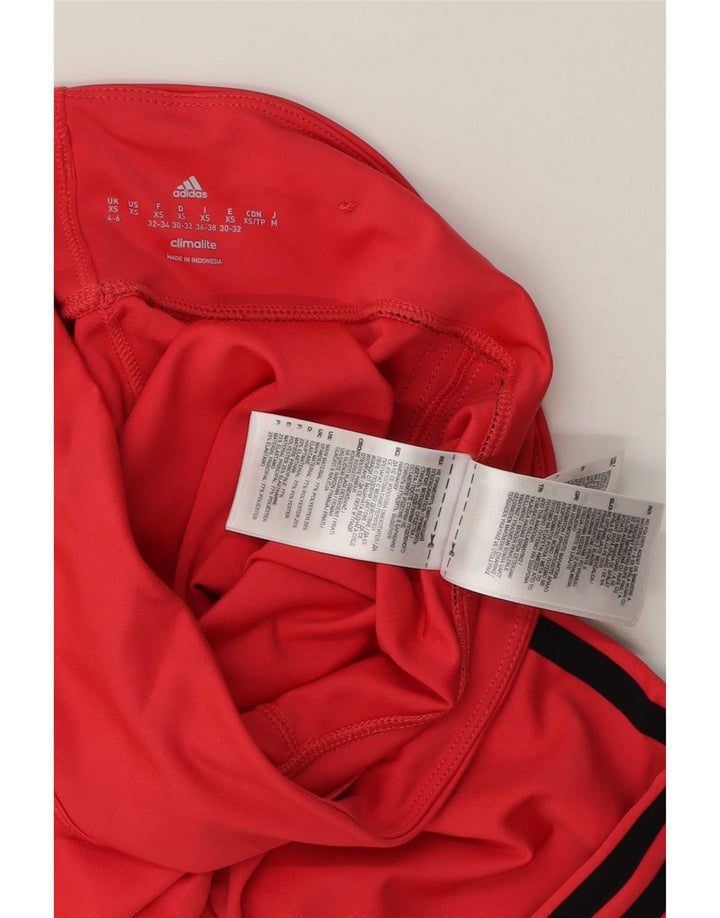 Adidas Legging Capri Femme UK 4/6 XS Rose Polyester