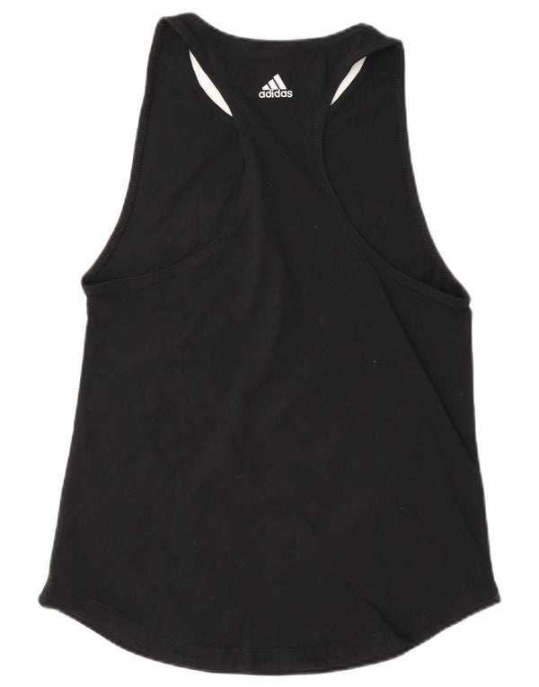 Adidas Débardeur graphique pour femme UK 8/10 Petit coton noir