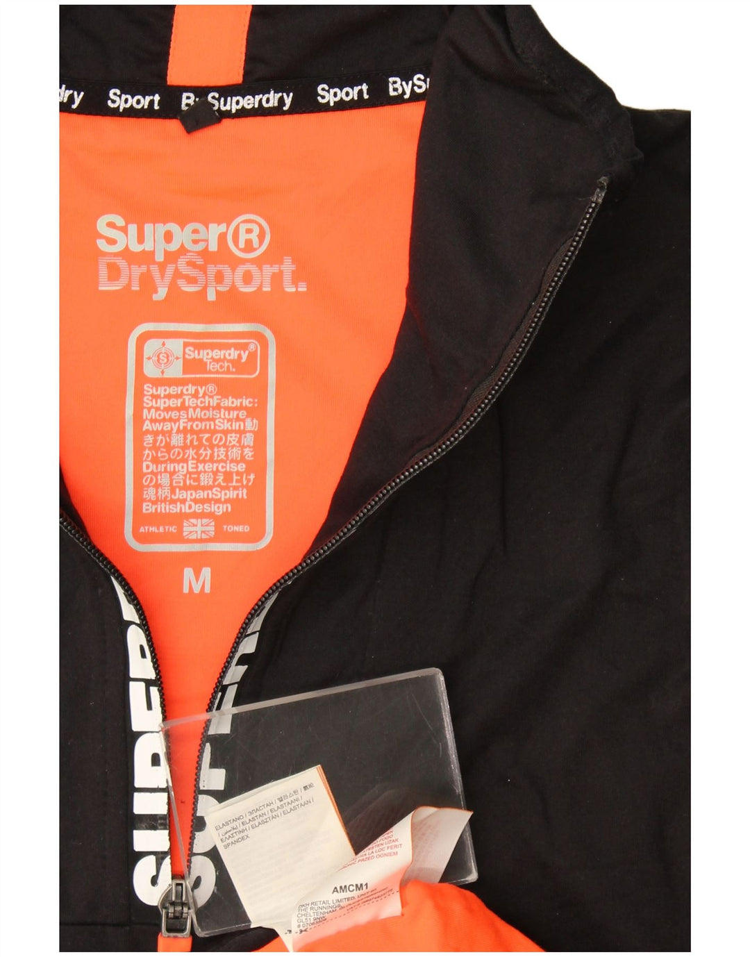 Superdry Haut de Survêtement Graphic Zip Neck Pullover Homme Noir Moyen
