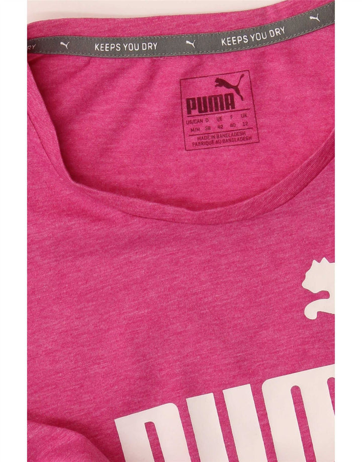 Puma T-shirt graphique pour femme UK 12 Rose moyen