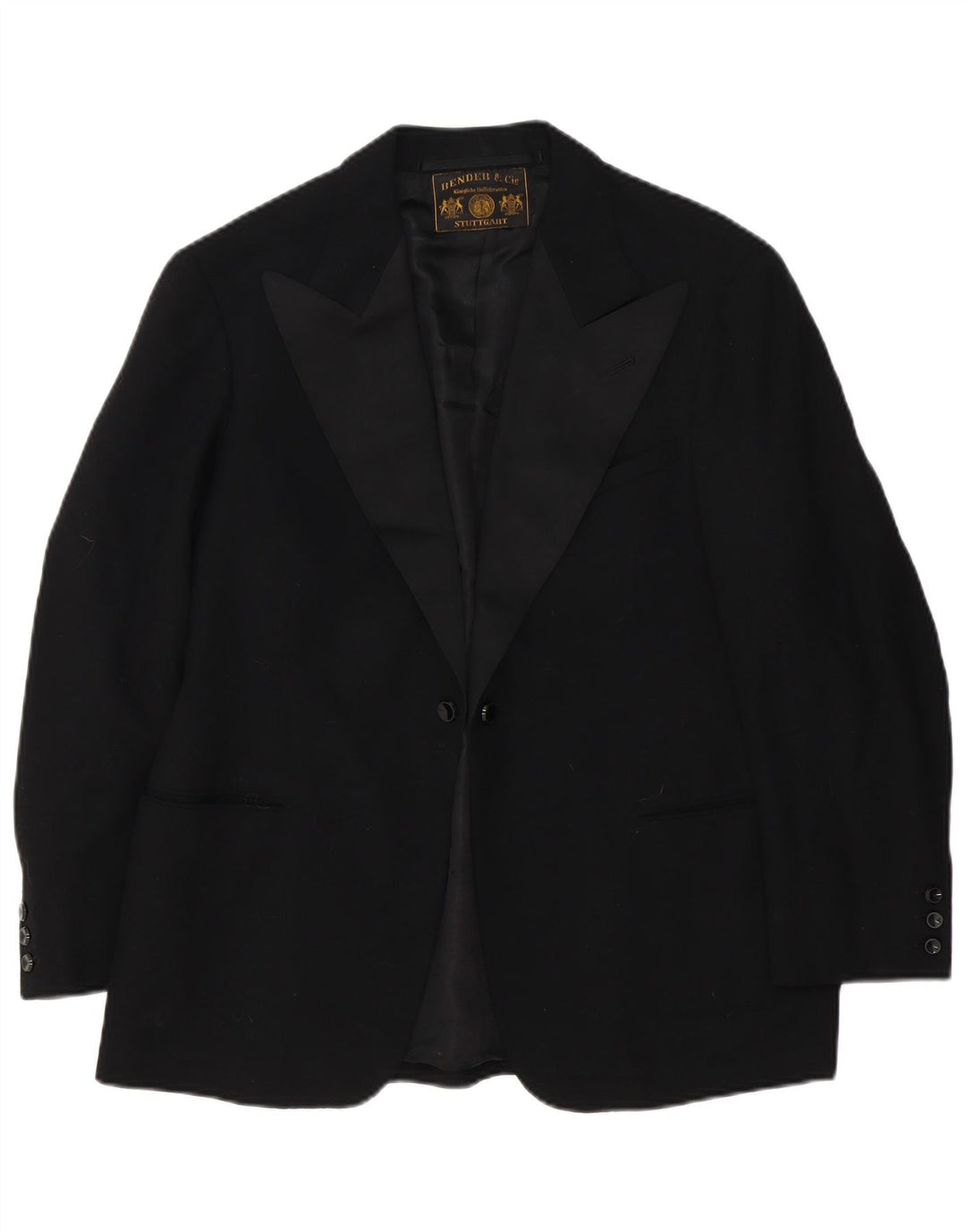 Veste Blazer Femme Vintage UK 14 Noir Moyen