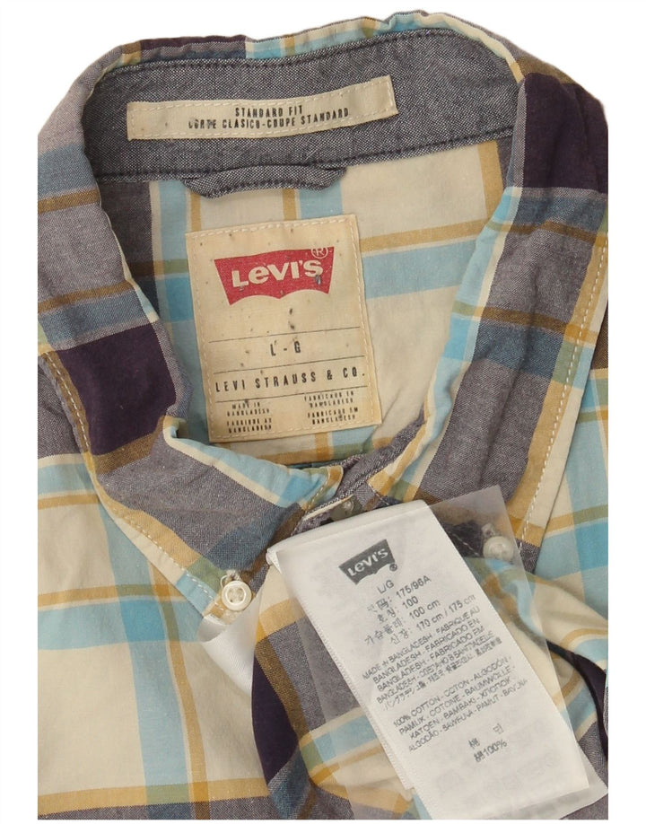 Levi's Chemise Coupe Standard Homme Beige Carreaux Coton