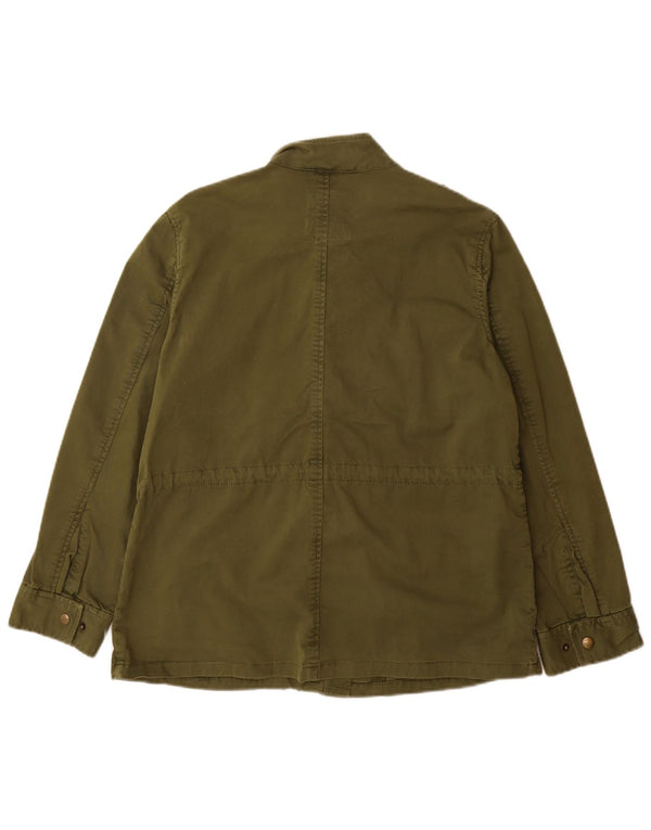 Gap Womens Oversized Military Jacket UK 10 Small Green Cotton