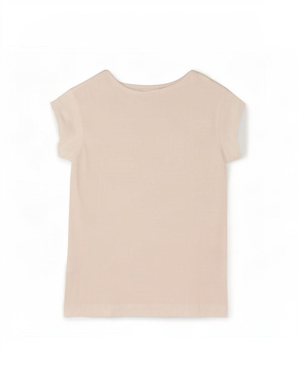 Zara Womens T-Shirt Top UK 14 Medium Blanc Colorblock Viscose