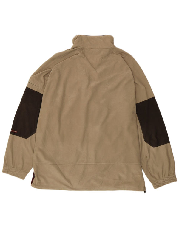 Diadora Veste de survêtement en velours pour homme UK 48 2XL Beige Colourblock