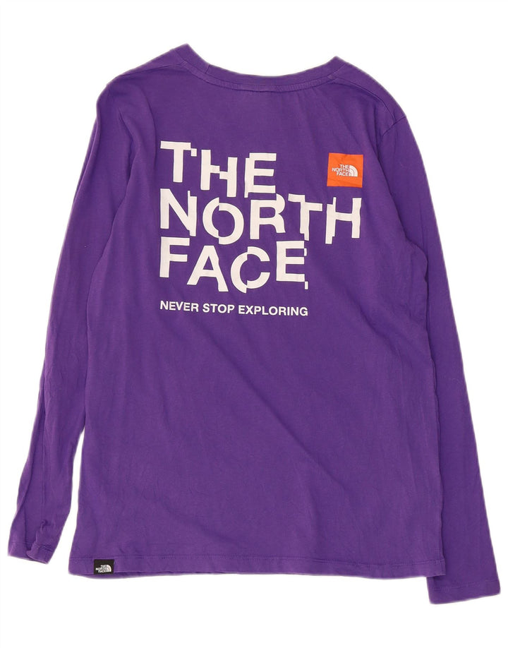 THE NORTH FACE Haut graphique à manches longues pour femme UK 10 Petit coton violet