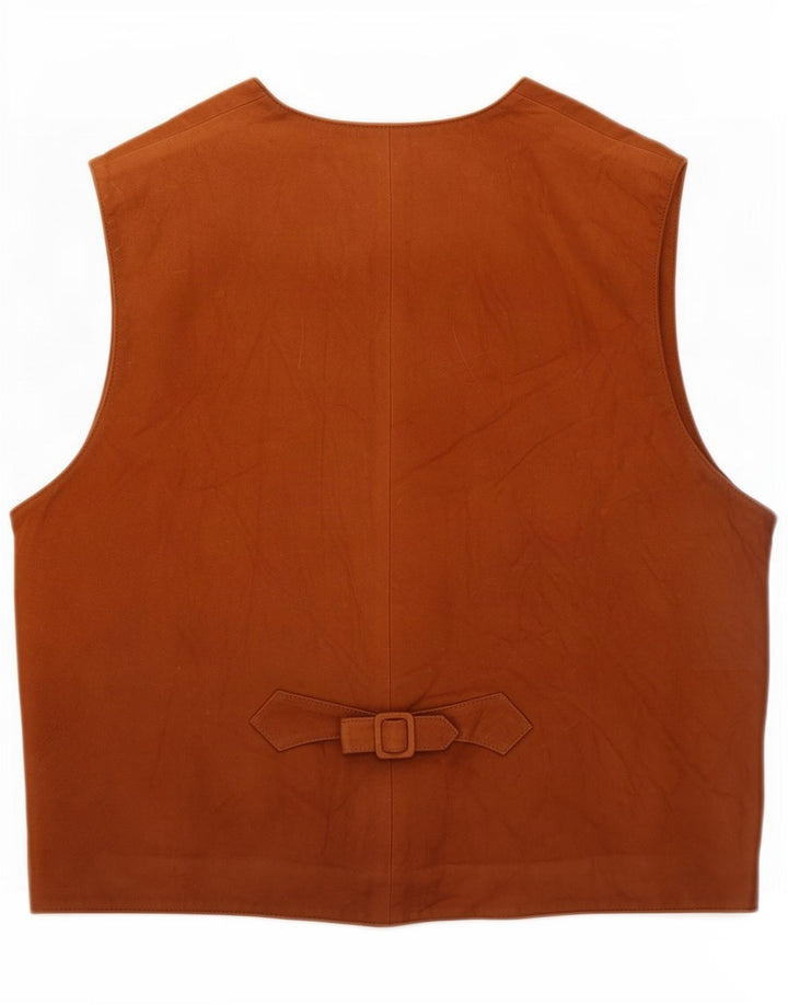 gilet en daim homme vintage XL Marron