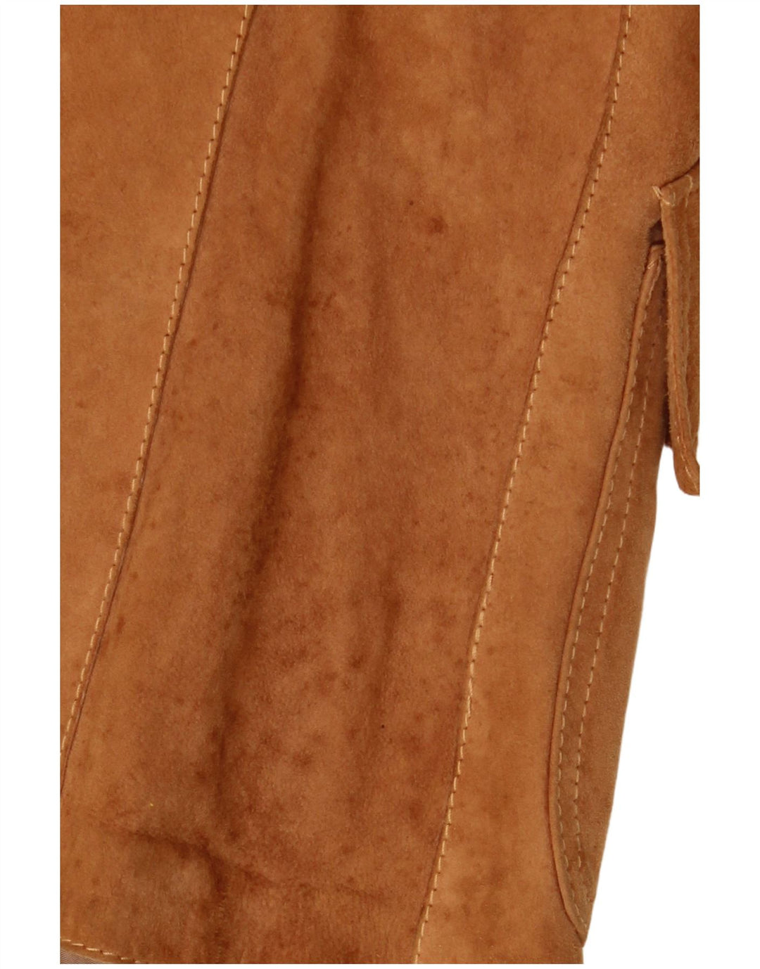 VINTAGE Veste blazer en daim à 3 boutons pour femme IT 42 Marron moyen