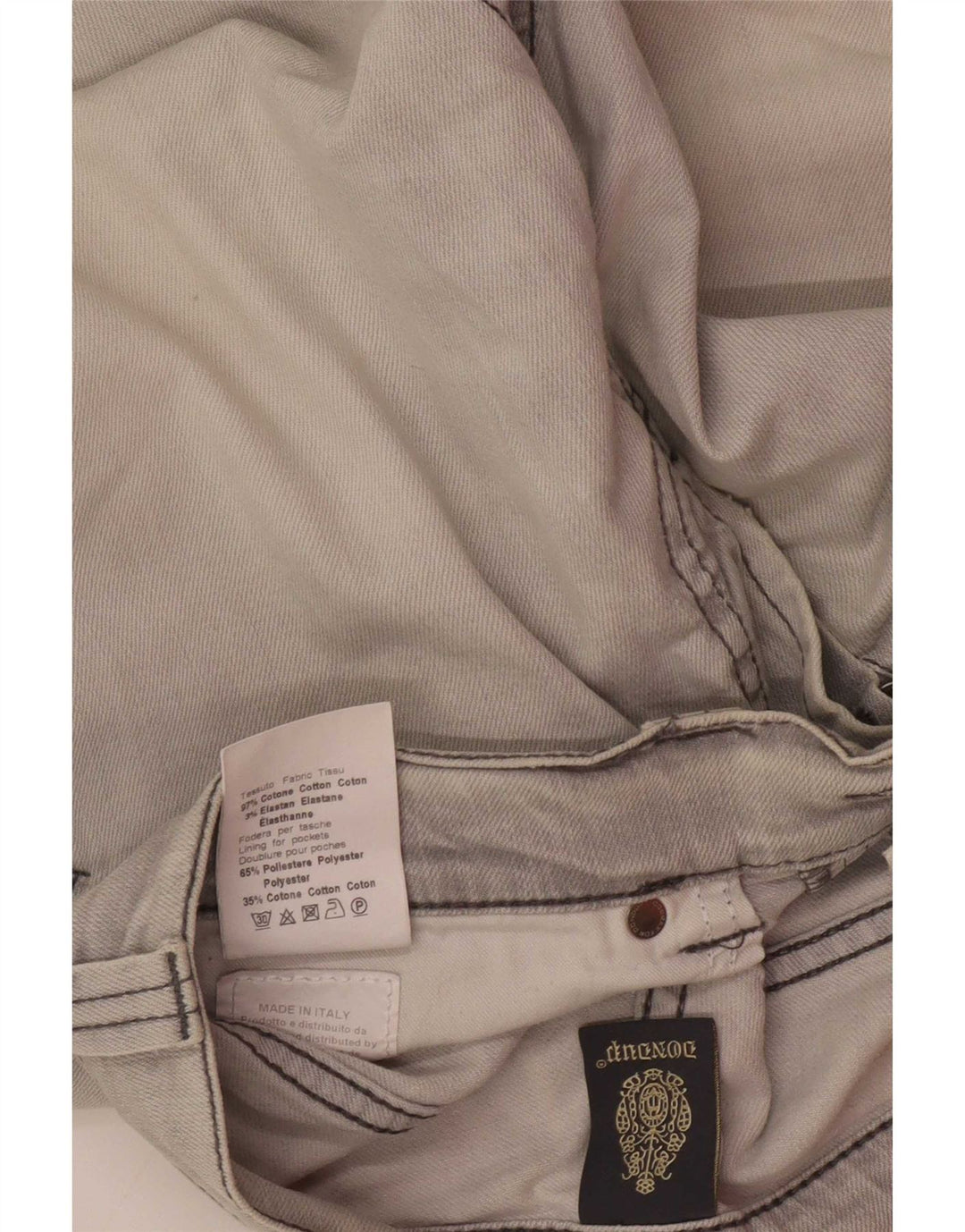 Dunlop Jean Slim W32 L29 Homme Gris Coton