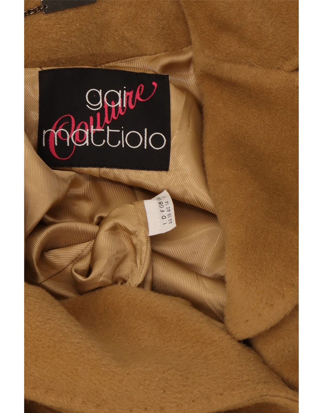 Gai Mattiolo Manteau pour femme UK 14 Beige moyen