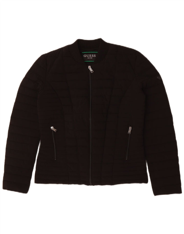 Guess Veste matelassée pour femme UK 12 Medium Noir Polyester