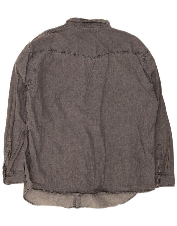 Arizona Chemise en jean pour homme Taille 18 1/2 19 2XL Coton gris