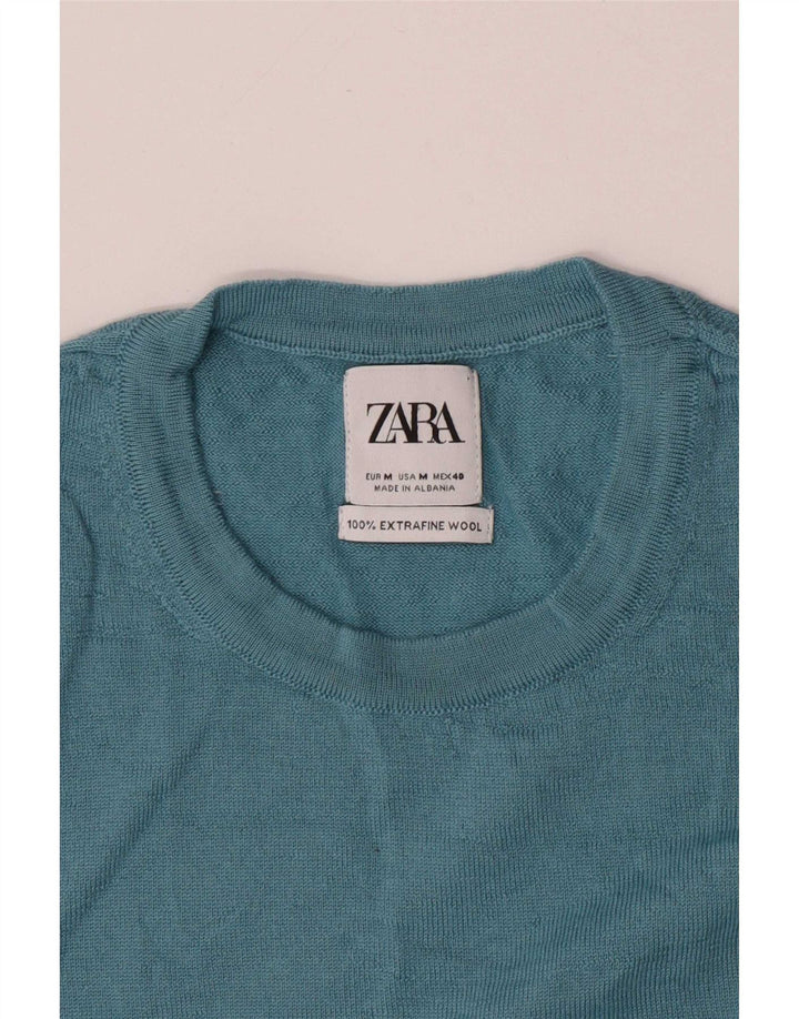 Zara Pull Col Ras Du Cou Homme Bleu Moyen
