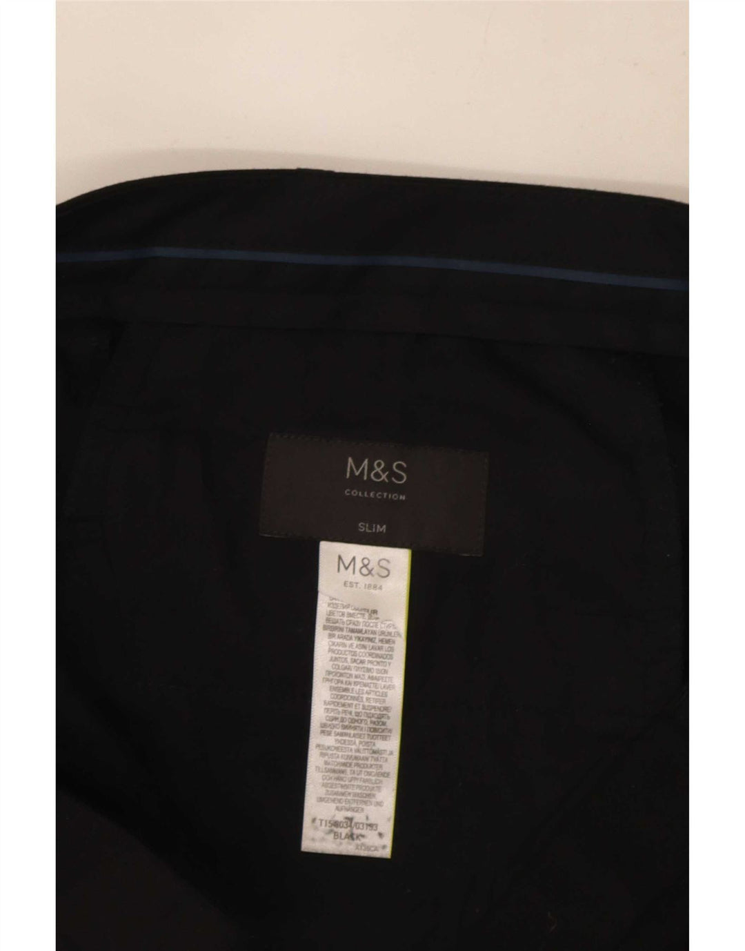 Marks & Spencer Pantalon de costume coupe slim pour homme W34 L32 Noir