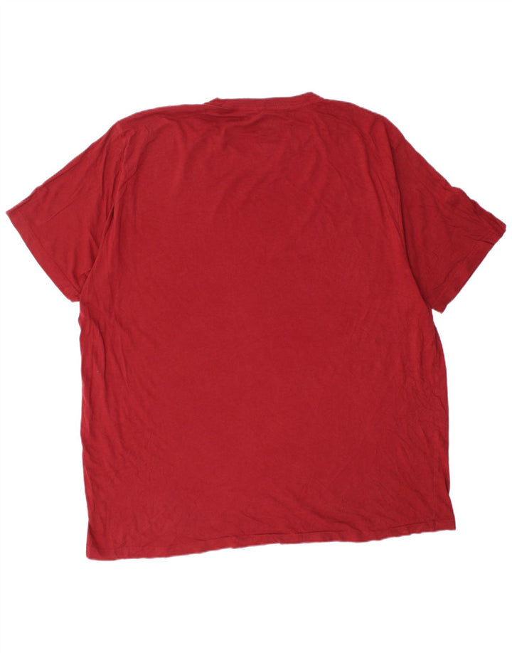 HURLEY T-Shirt Graphique Homme Top 2XL Rouge Coton