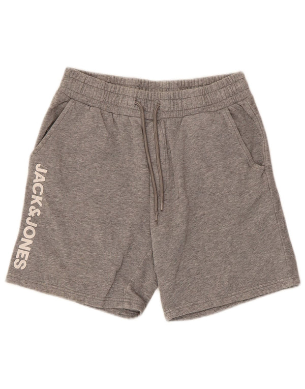 Jack & Jones Short de Sport Graphique Homme Petit Gris Coton Moucheté