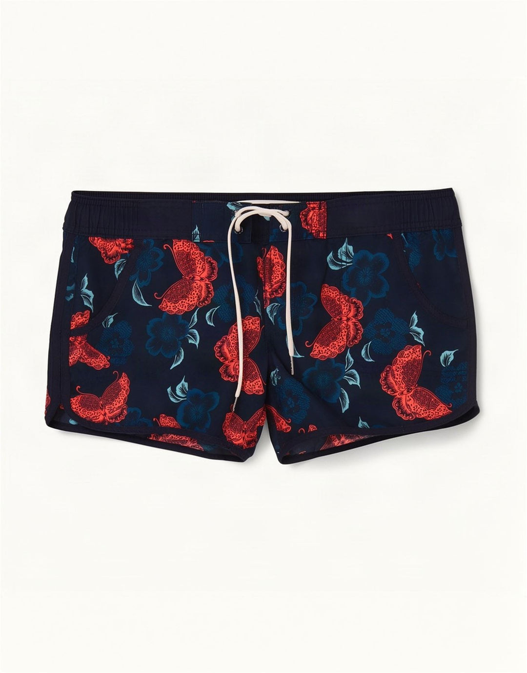 Fat Face Short de bain pour femme UK 12 Medium Bleu marine Floral Polyester