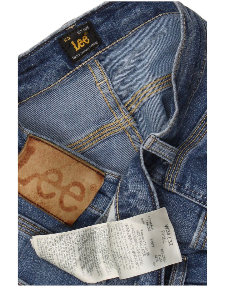Lee Jean Powell Slim W34 L32 Homme Bleu Coton