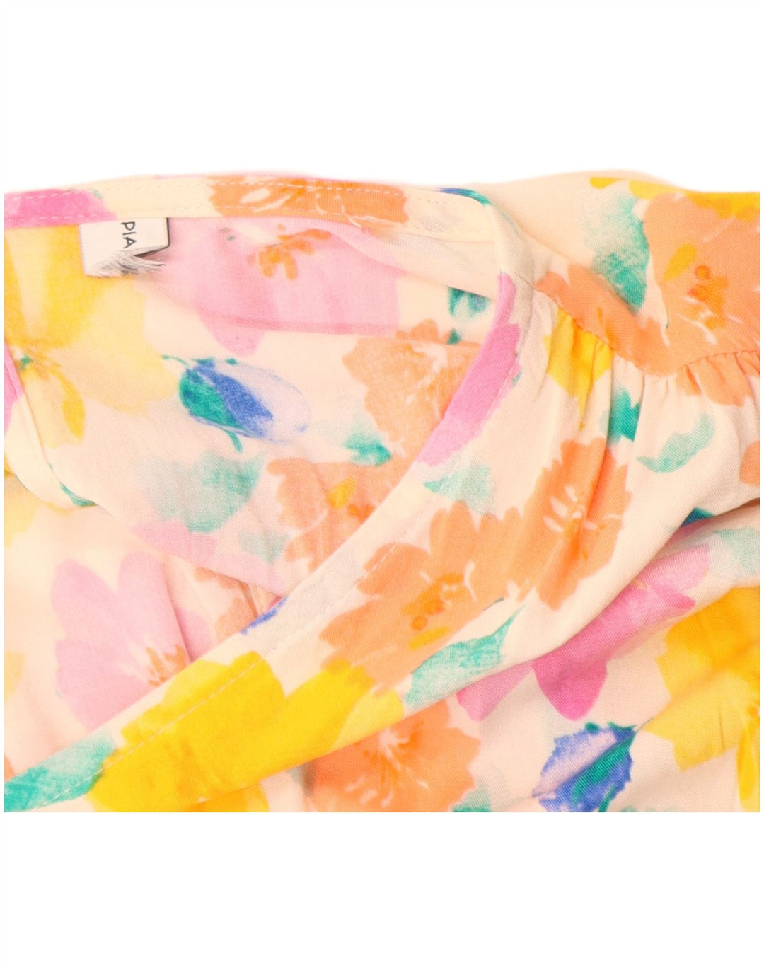 VINTAGE Robe A-Line Femme UK 8 Petit Floral Multicolore