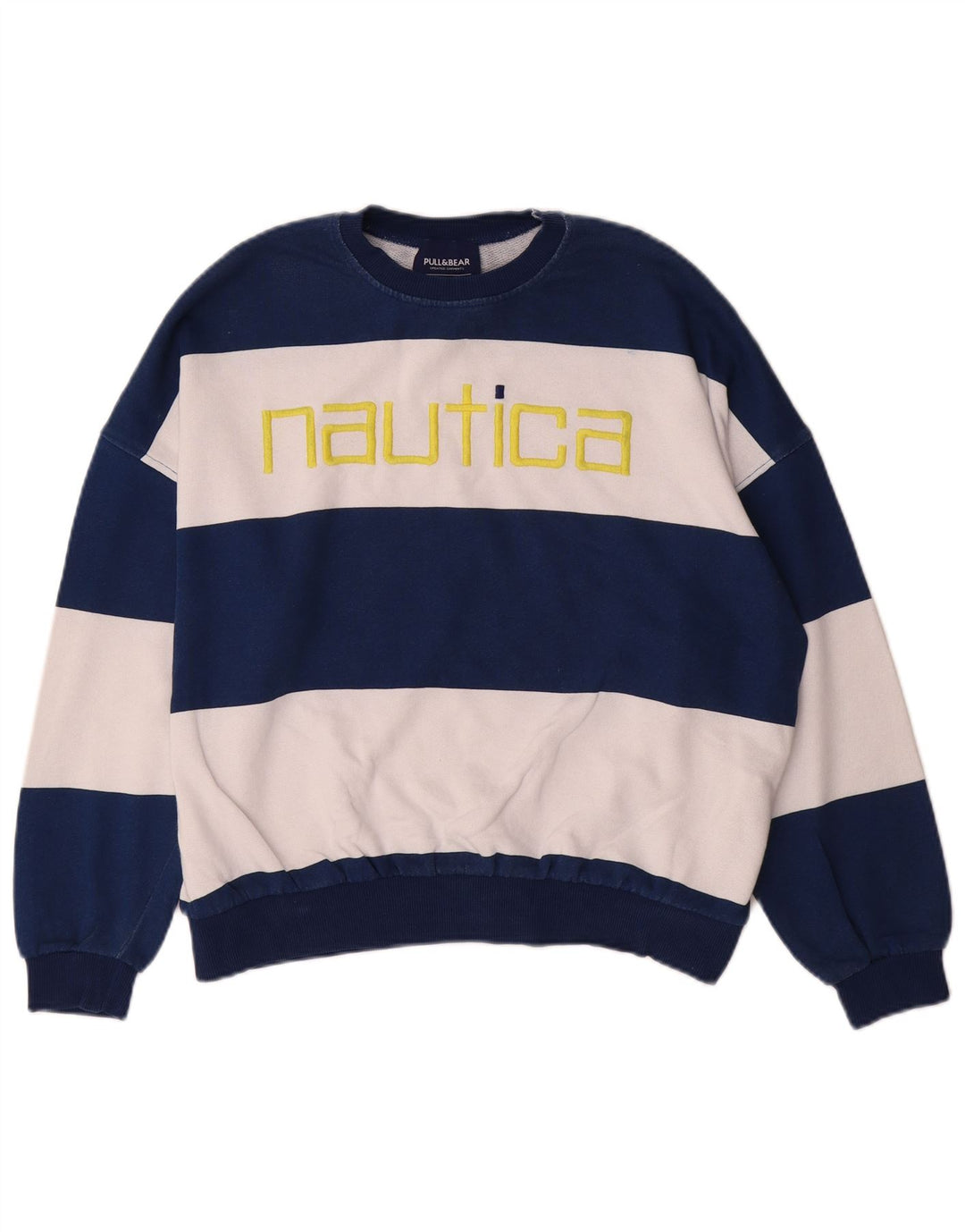 NAUTICA Sweat-shirt surdimensionné pour femme UK 10 Petit bleu marine rayé