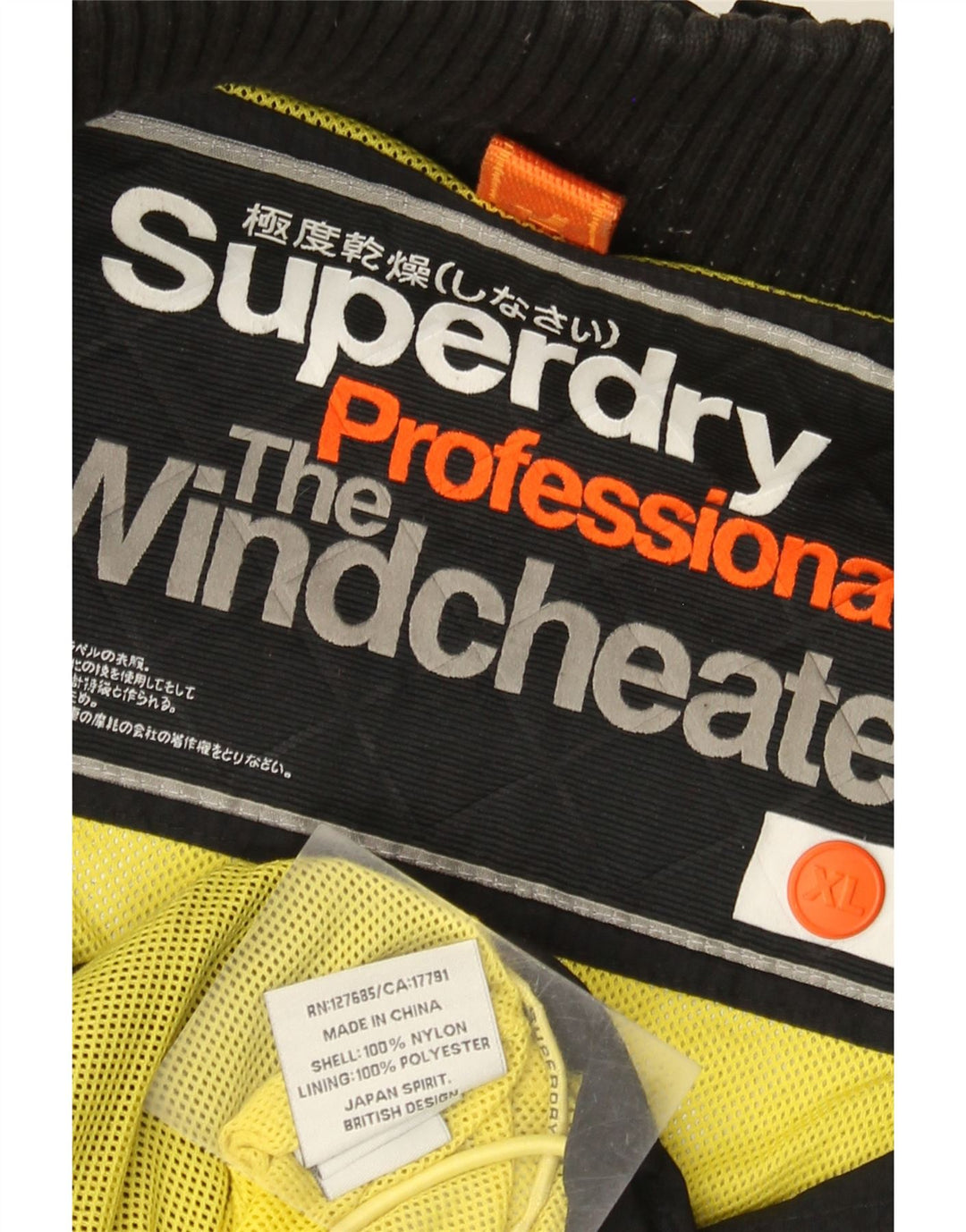 SUPERDRY Veste coupe-vent The Windcheater pour femme UK 18 XL Nylon noir