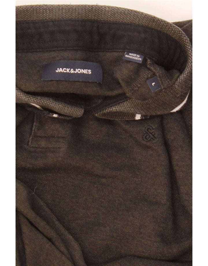 JACK & JONES Polo Homme Large Kaki Rayé