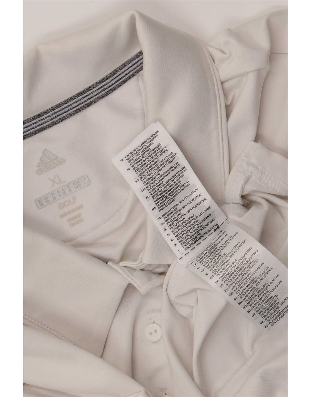 Adidas Polo Femme UK 18 XL Blanc Polyester