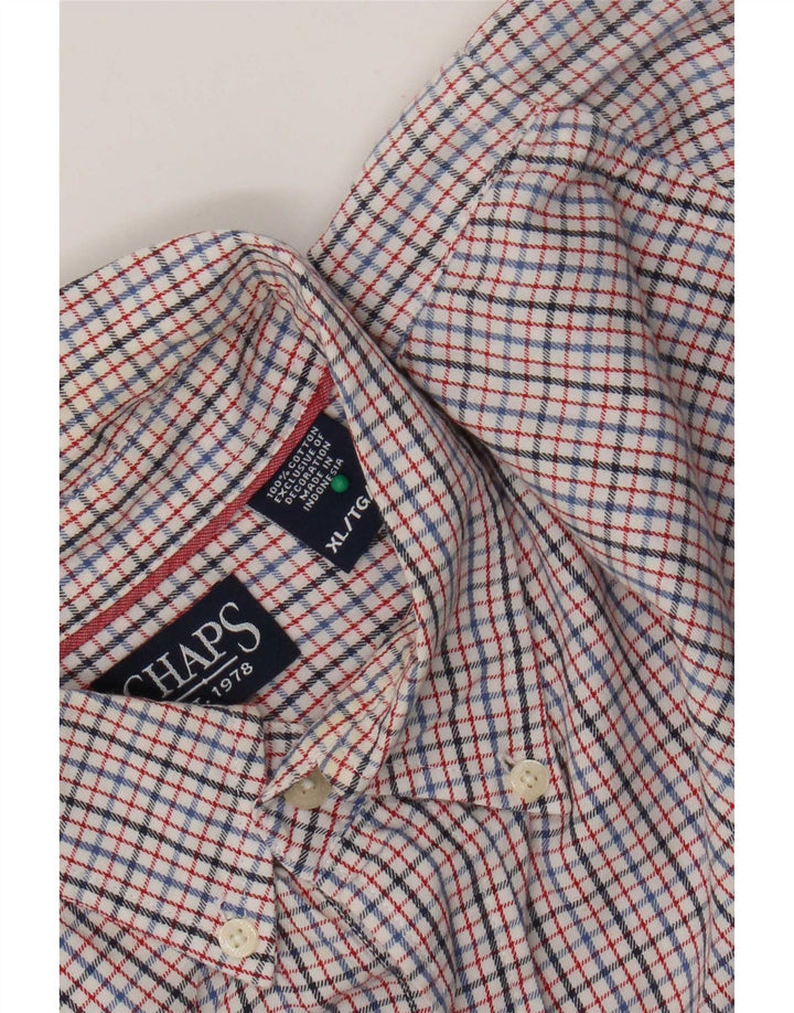 Chaps Chemise Flanelle Homme XL Rouge Carreaux Coton