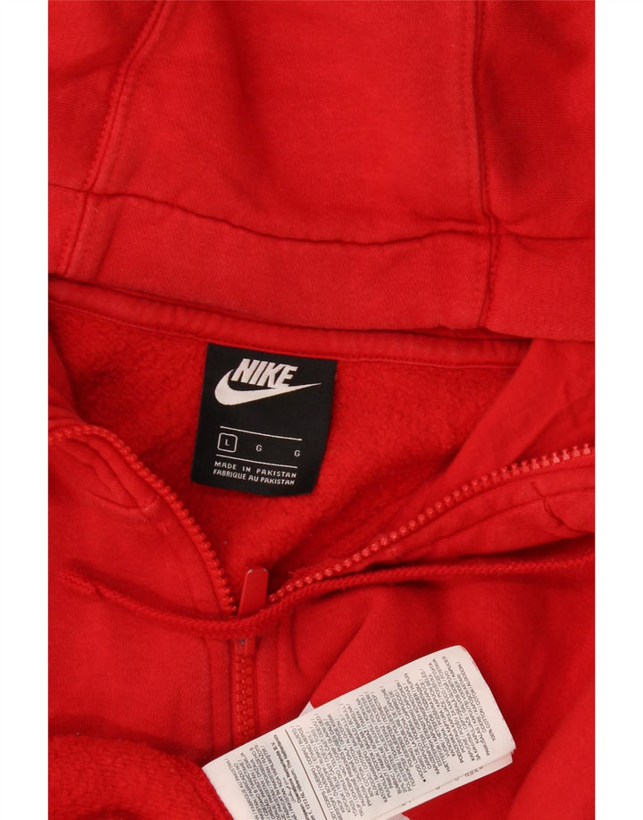 Nike Pull à capuche zippé pour homme Grand coton rouge