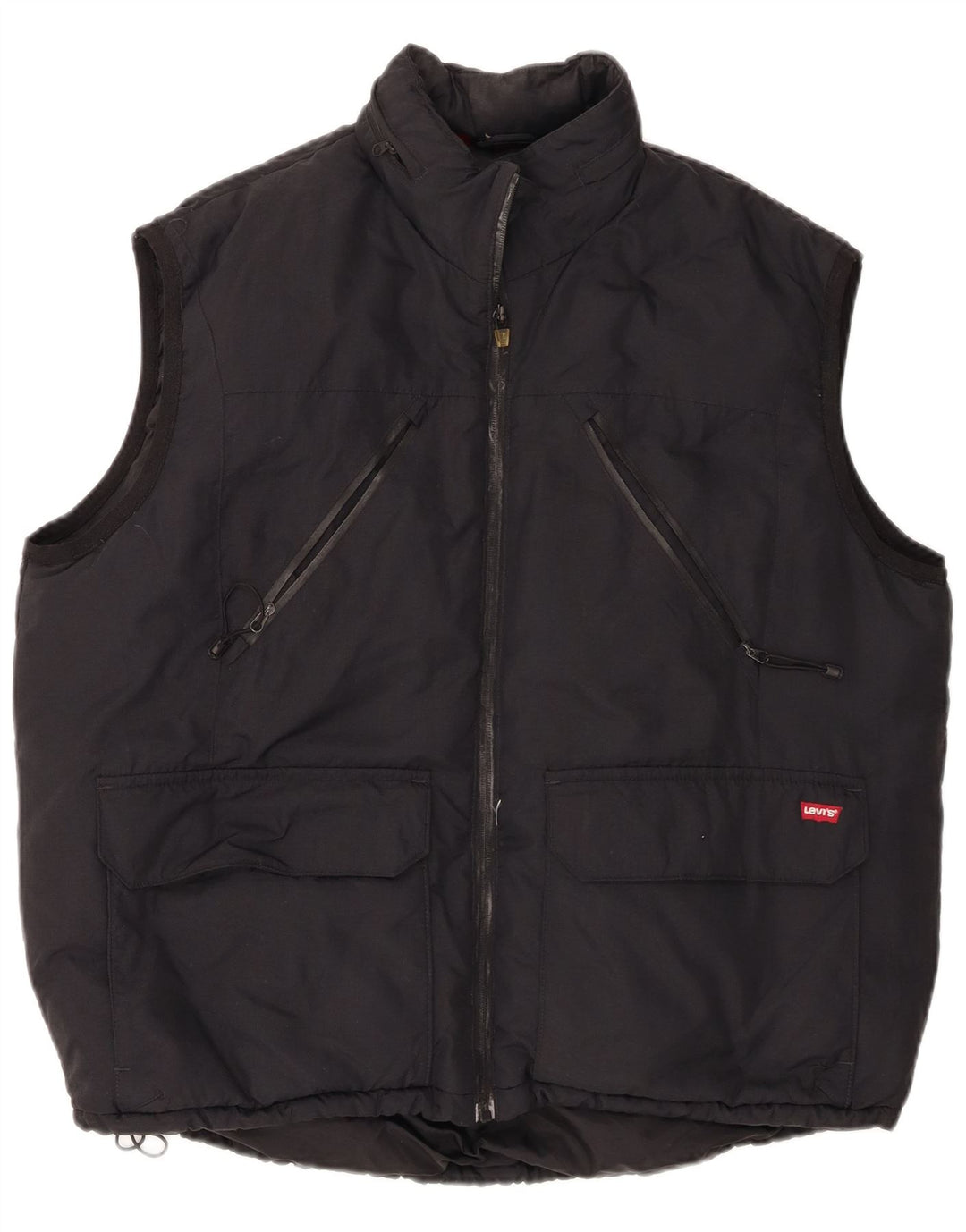 Levi's Gilet rembourré à capuche homme UK 40 Large Noir Polyamide