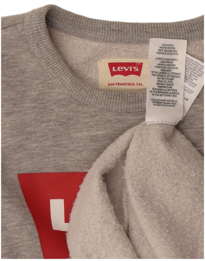 LEVI'S Pull Sweat Graphique Garçon 12-13 ans Gris Coton