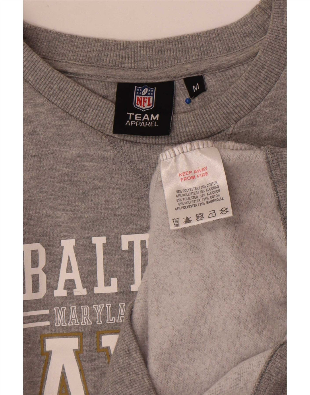 NFL Sweat-shirt graphique Baltimore Ravens pour homme Gris moyen moucheté