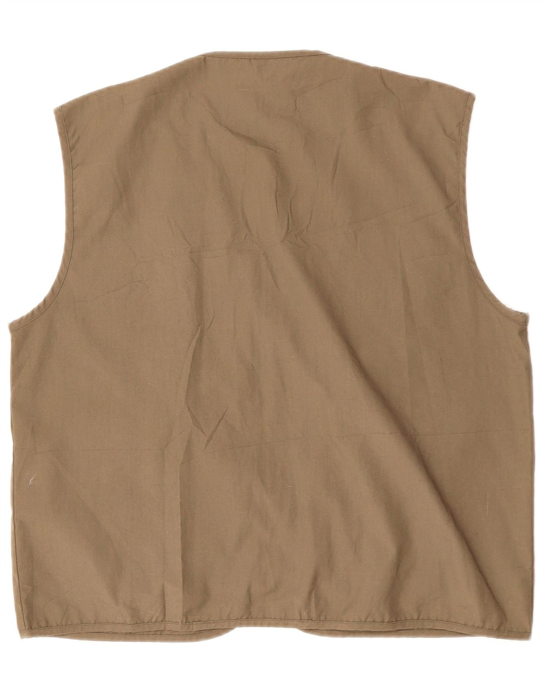 VINTAGE Gilet utilitaire homme UK 40 Grand coton marron