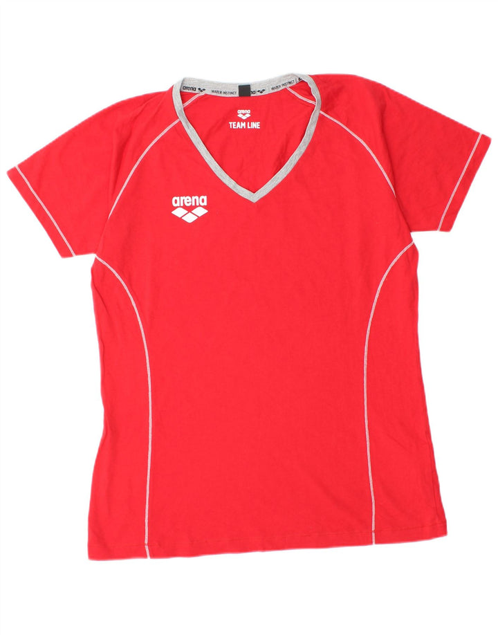 ARENA T-Shirt Graphique Femme UK 14 Coton Rouge Moyen