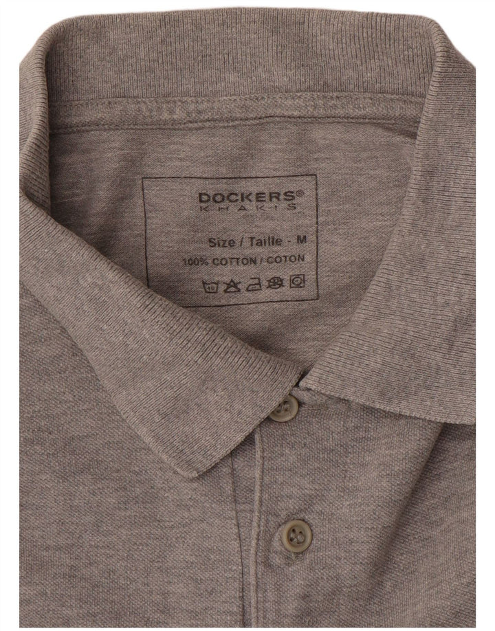 DOCKERS Polo Khakis Homme Gris Moyen Moucheté Coton