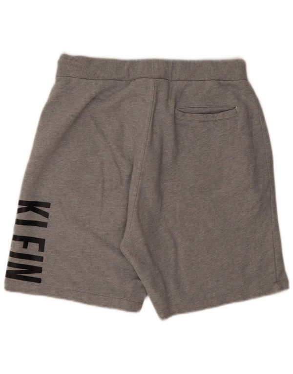 Calvin Klein Short de sport graphique pour homme en coton gris Taille L