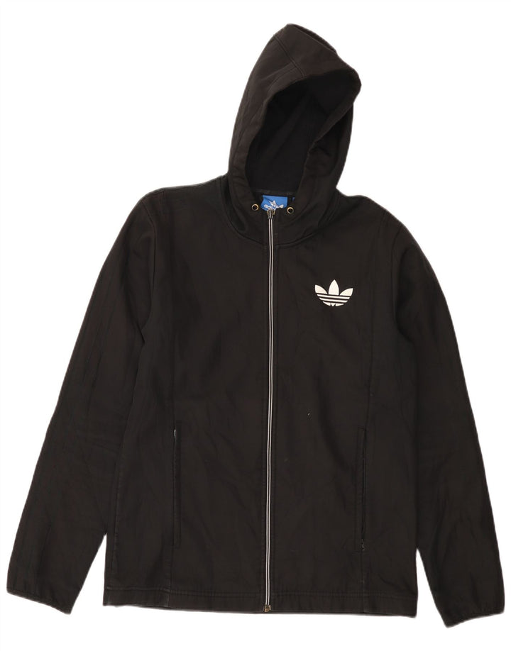 Adidas Pull à capuche zippé pour homme XS Noir Polyester