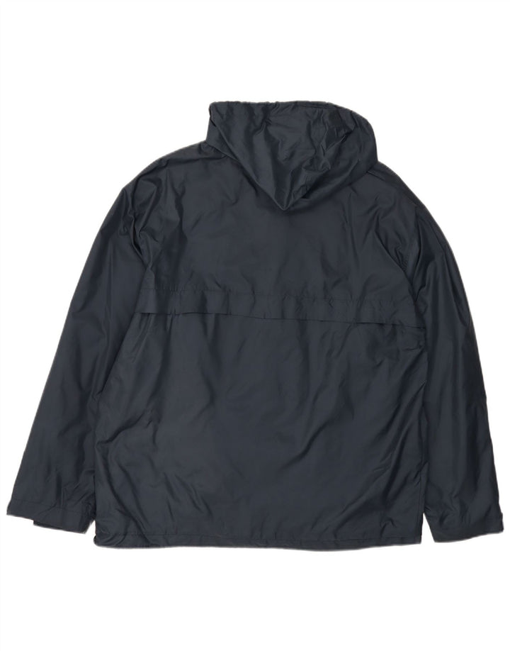 K-WAY Veste de pluie à capuche pour homme UK 38 Bleu marine moyen Polyamide