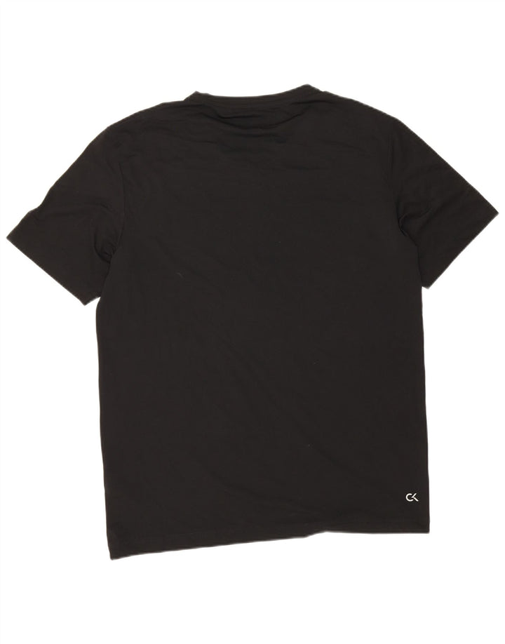 Calvin Klein T-Shirt Graphique Homme Noir Moyen Polyester Colorblock
