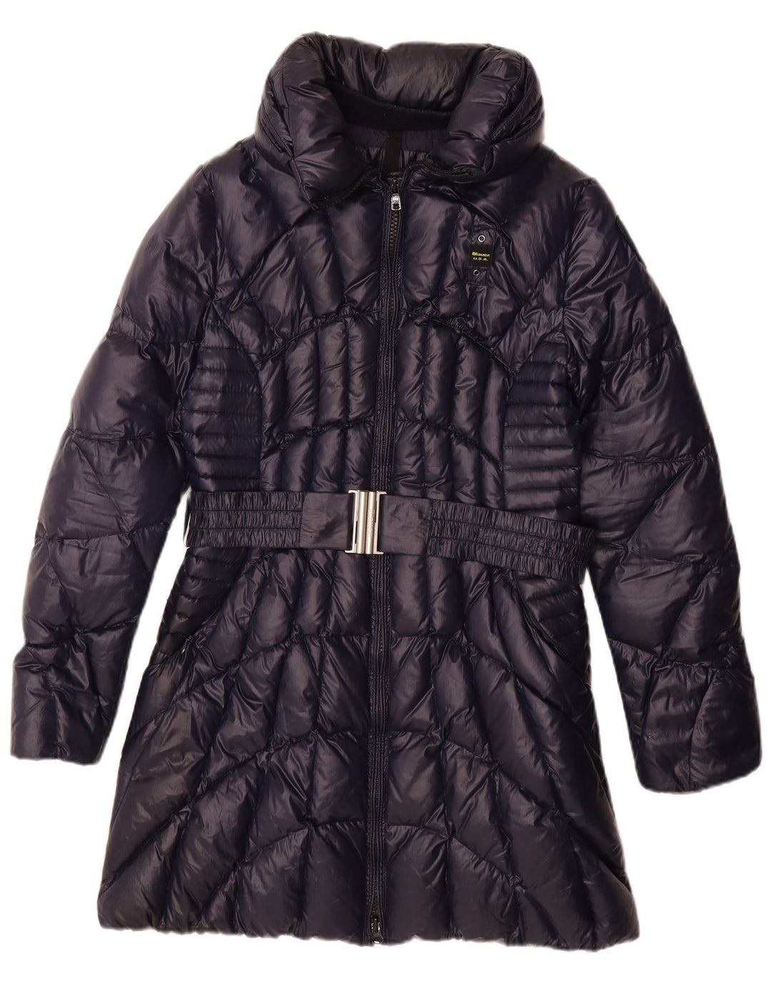 Blauer Manteau rembourré pour femme UK 18 XL Bleu marine Polyester