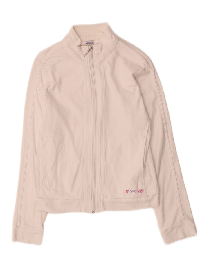 Brugi Veste de survêtement pour femme UK 10 Petit coton blanc