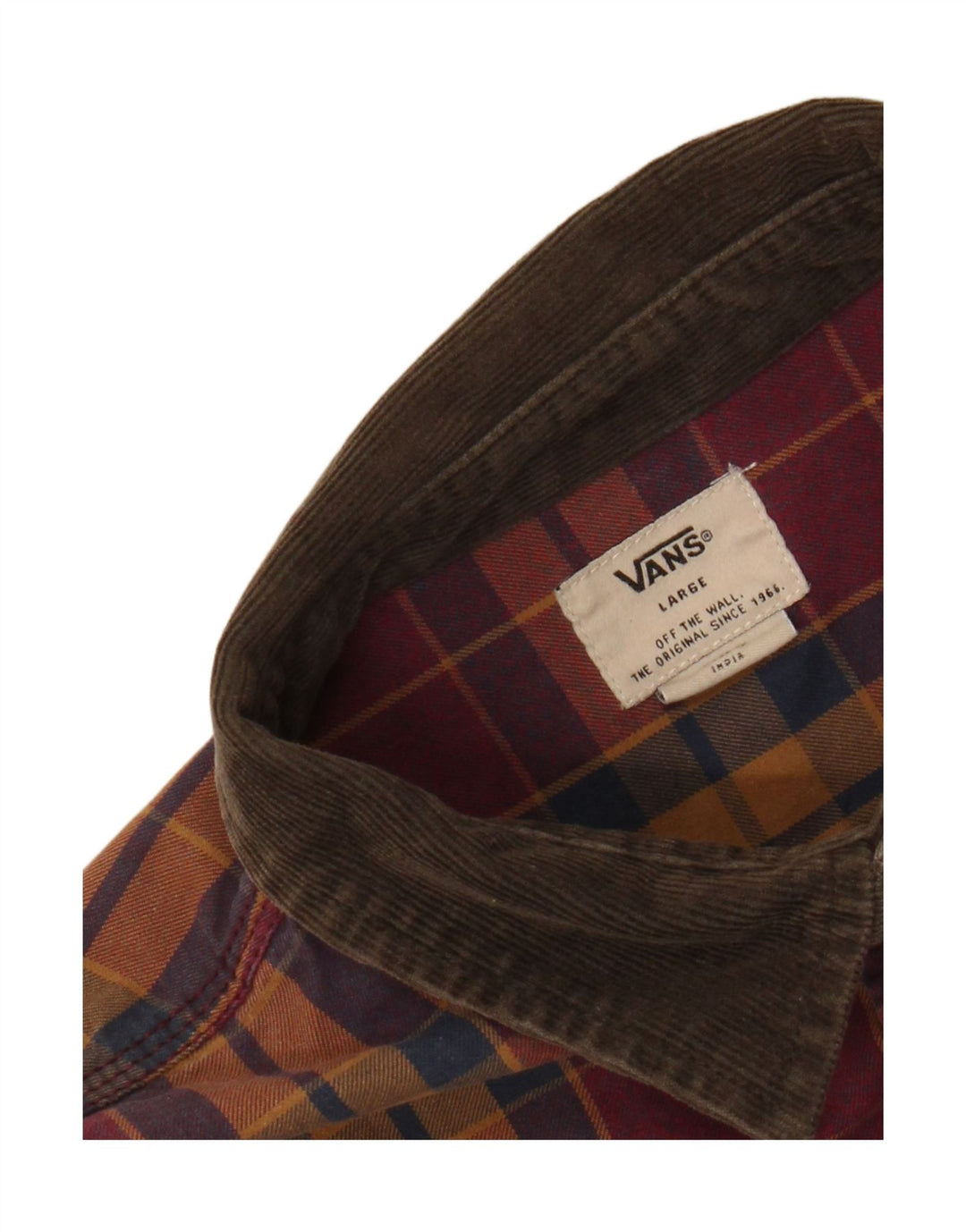 Vans Chemise Homme Grand Carreau Bordeaux