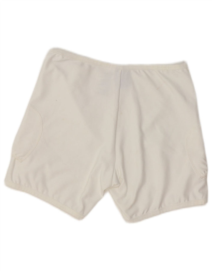 NIKE Short de sport Dri Fit pour femme UK 12 Polyester blanc moyen