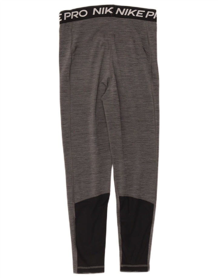 Nike Legging graphique Dri Fit pour femme UK 10 Petit polyester moucheté gris