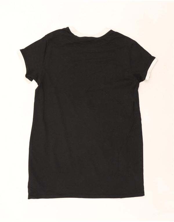 Converse Robe t-shirt surdimensionnée pour femme UK 16 Large Noir Coton