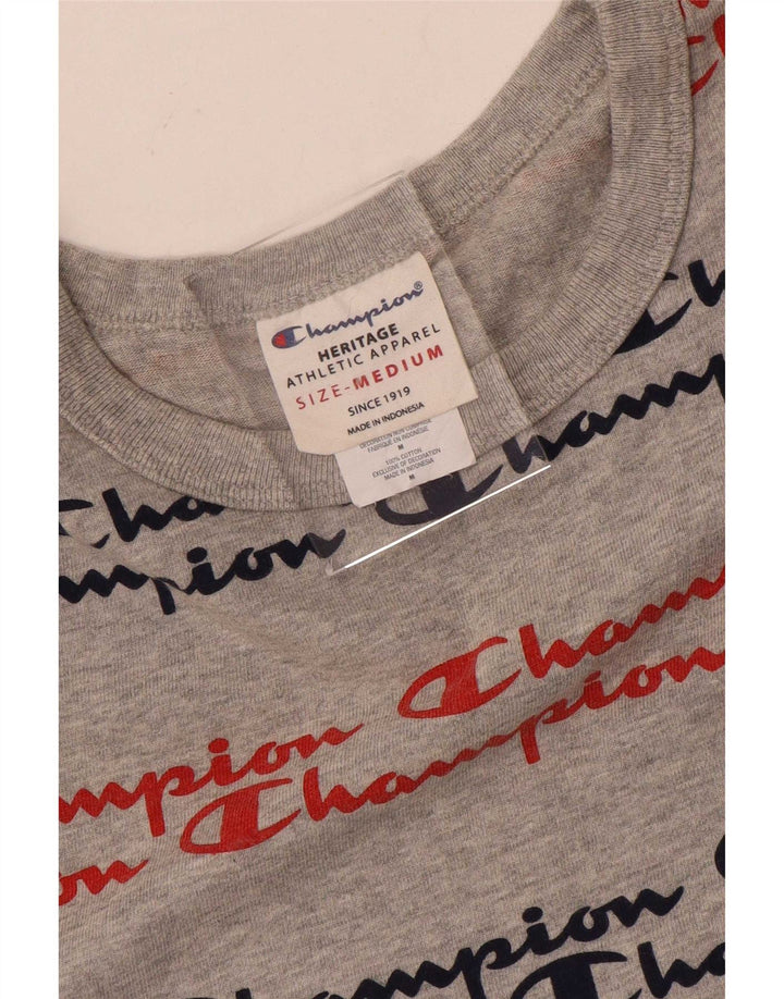 Champion T-Shirt Heritage Graphic Homme Gris Moyen Coton